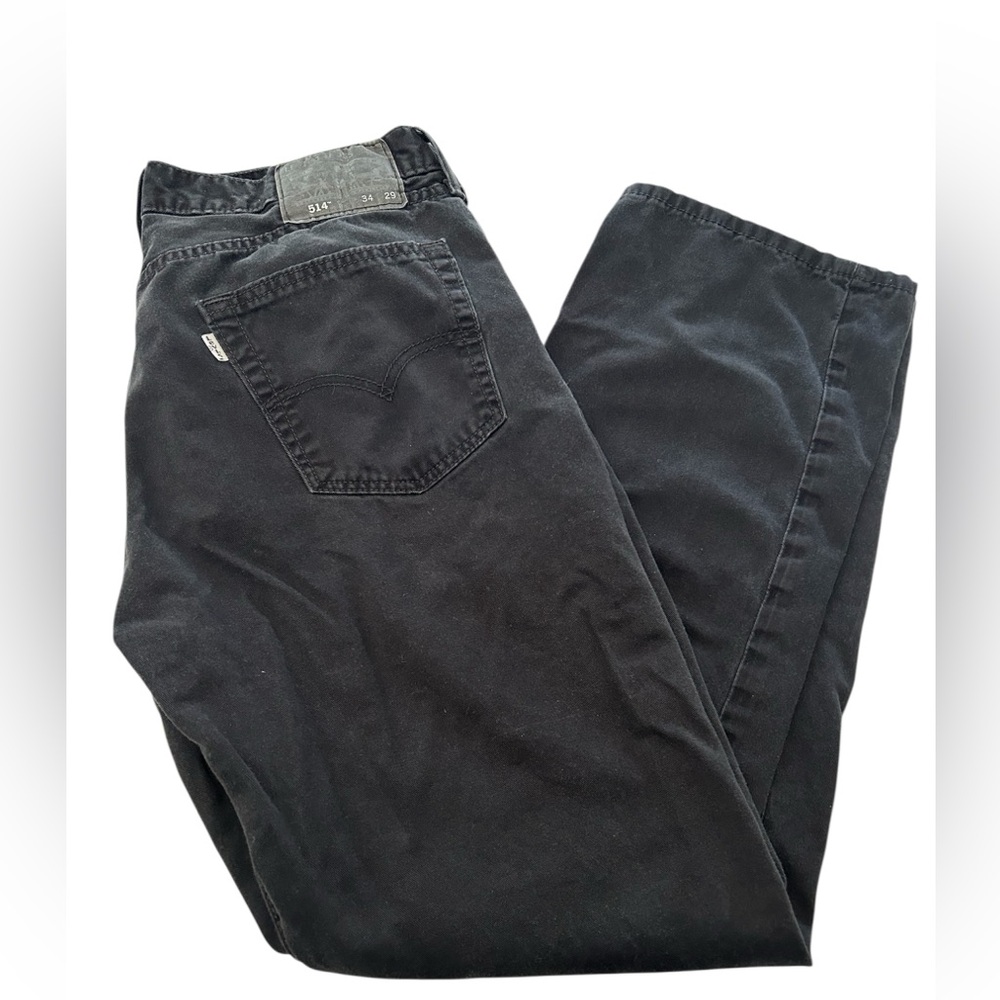 Levi’s 514 Faded Black Denim Jeans size 34x29